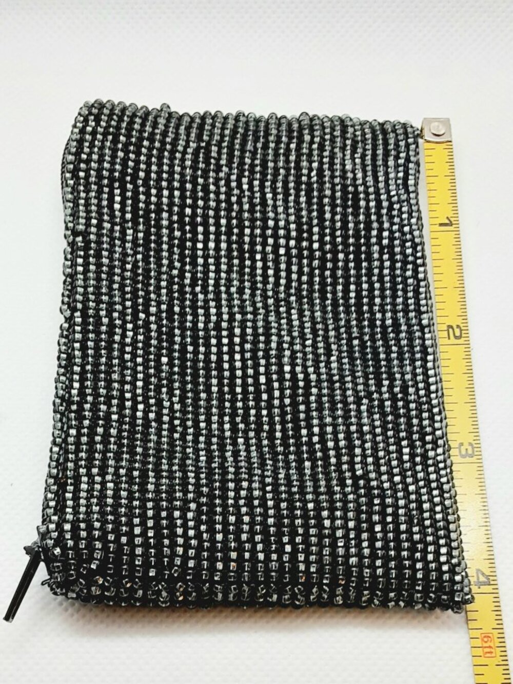 NEW handmade zippered glass beaded purse for lipstick, keys, change - Picture 8 of 9